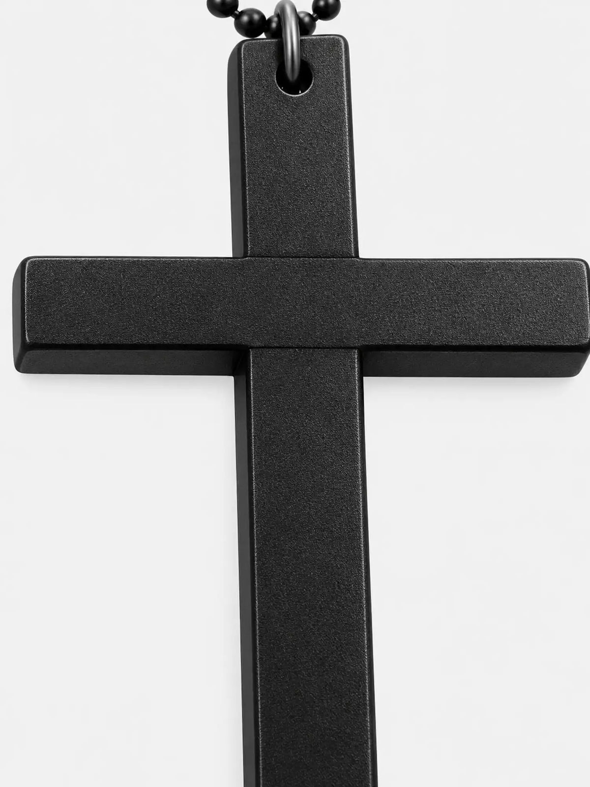 Wooden Cross Necklace – Minimal Black Cross Pendant