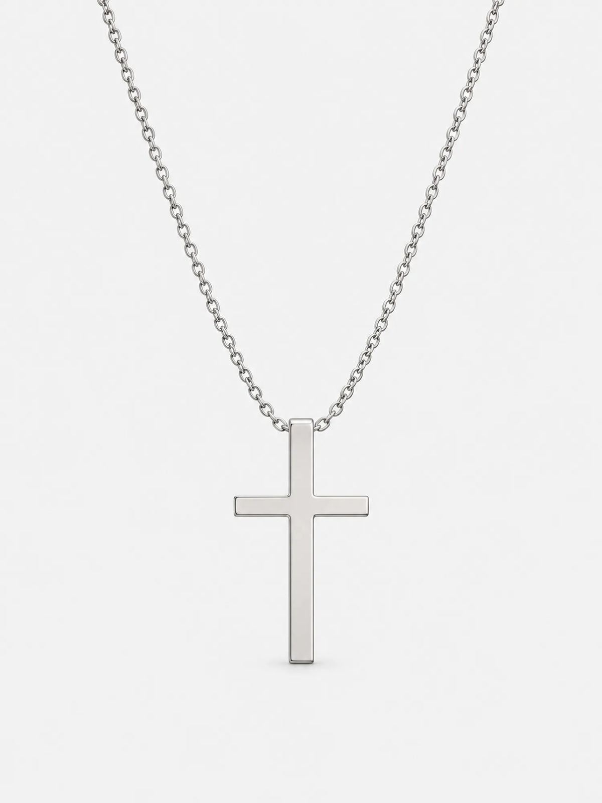 Minimal Stainless Steel Cross Pendant Necklace