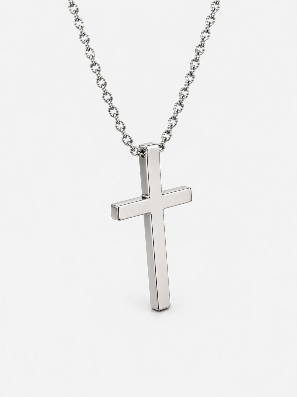 Minimal Stainless Steel Cross Pendant Necklace