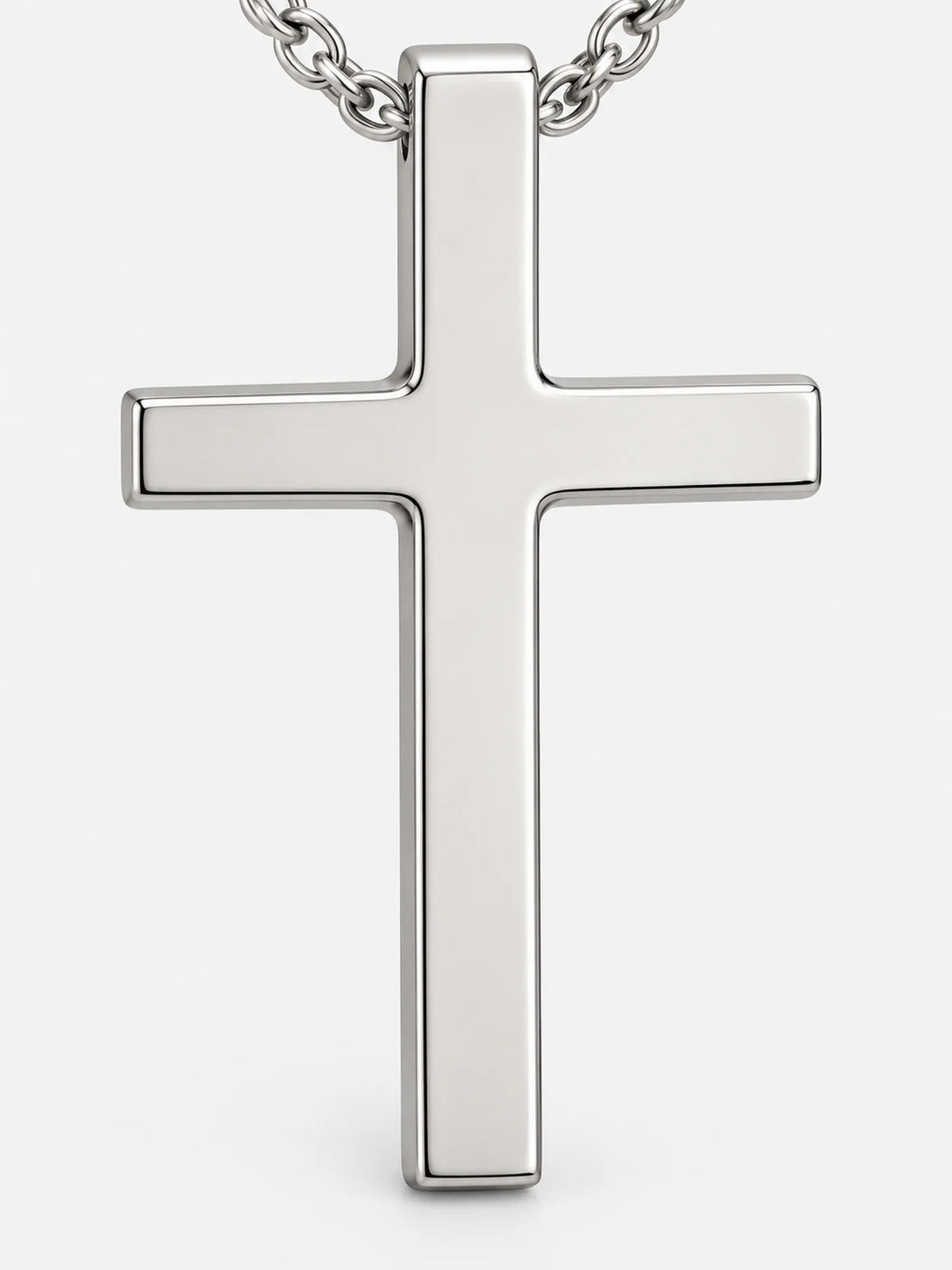 Minimal Stainless Steel Cross Pendant Necklace