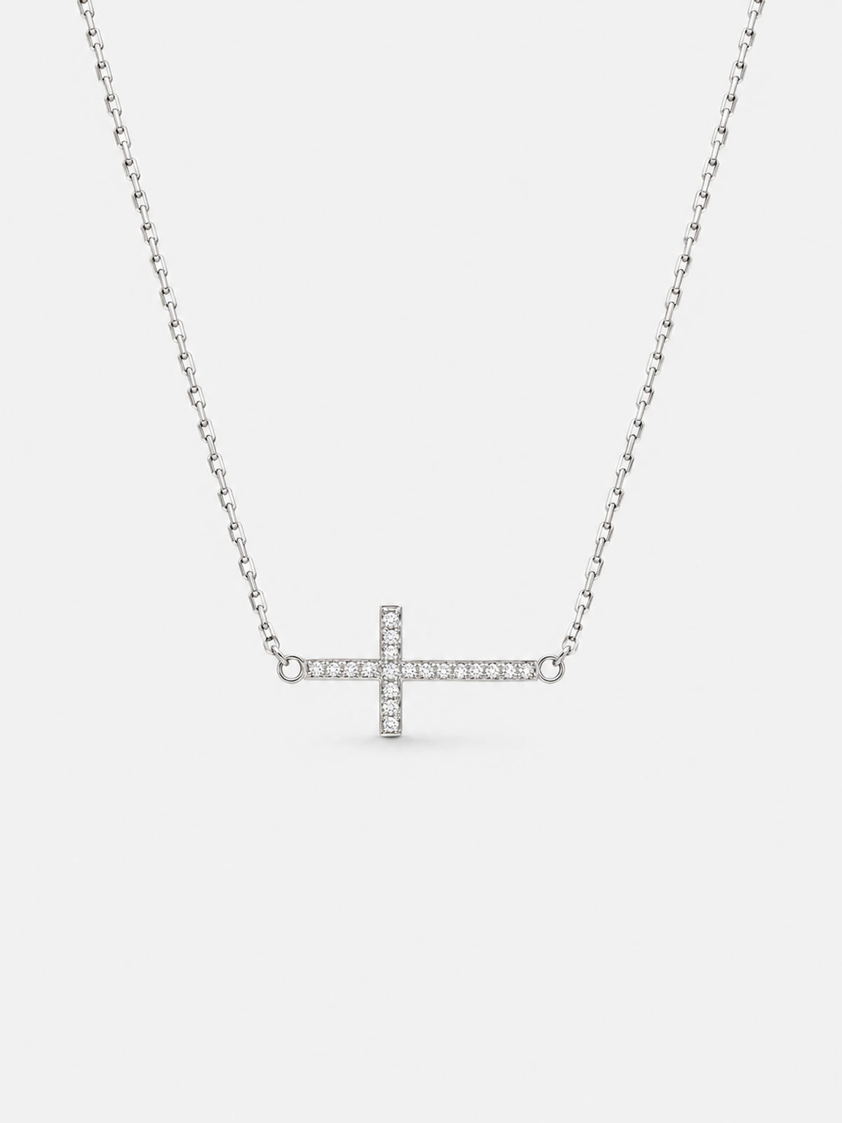 Small Pavé Cross Necklace for Women
