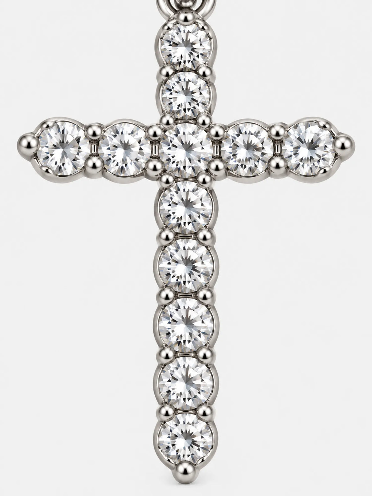 Pearl & Crystal Cross Pendant Necklace
