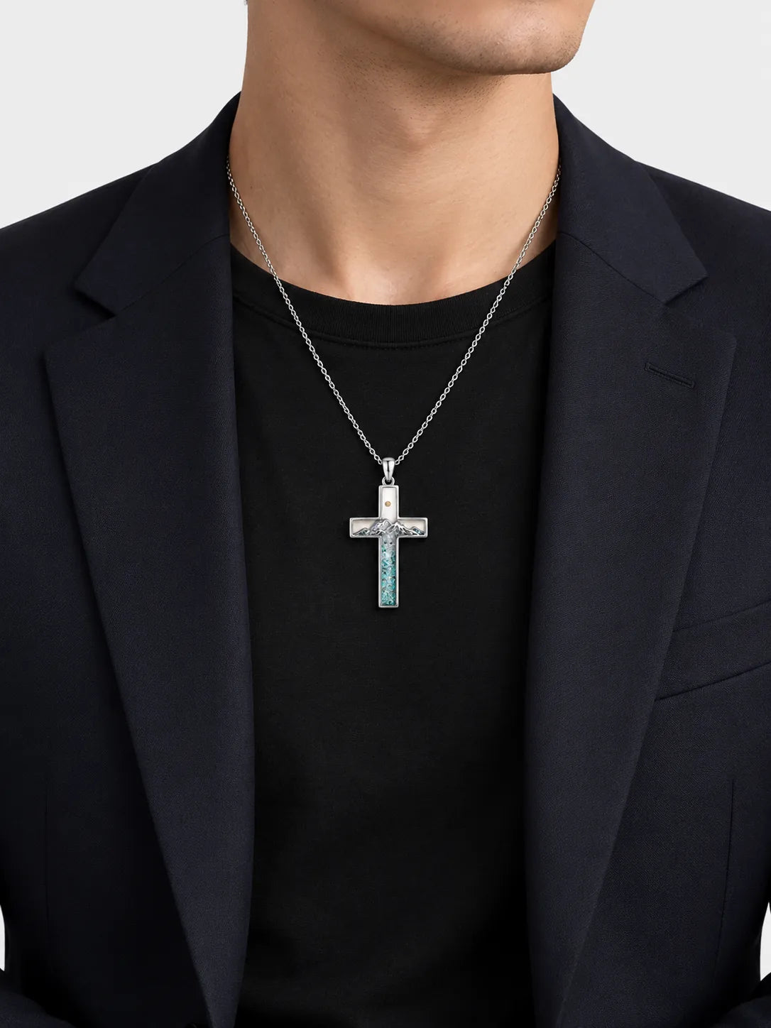 Mountain Turquoise Cross Necklace