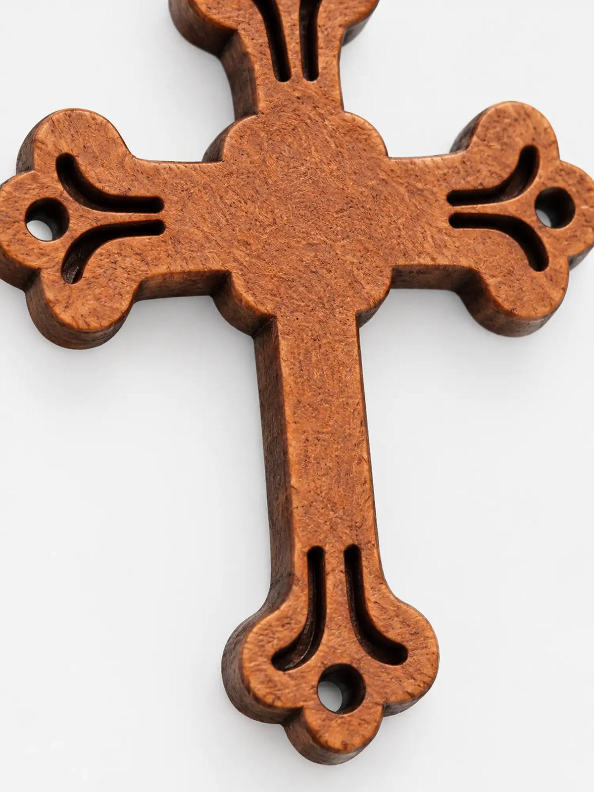 Handmade Carved Wooden Cross Necklace